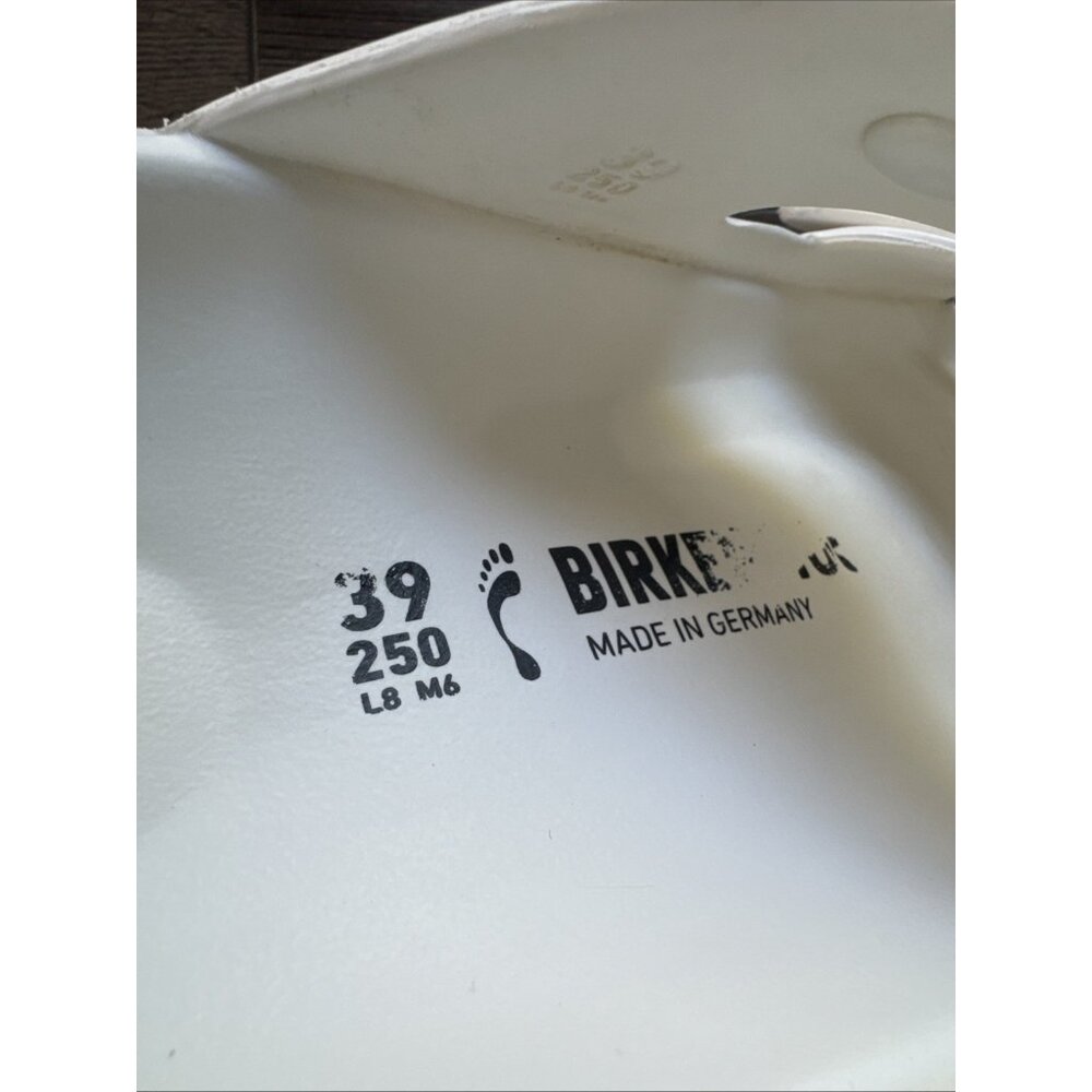 Birkenstock Arizona EVA White Sandals Womens 8 US 39 EU Slip On Comfort with Box - Picture 3 of 12